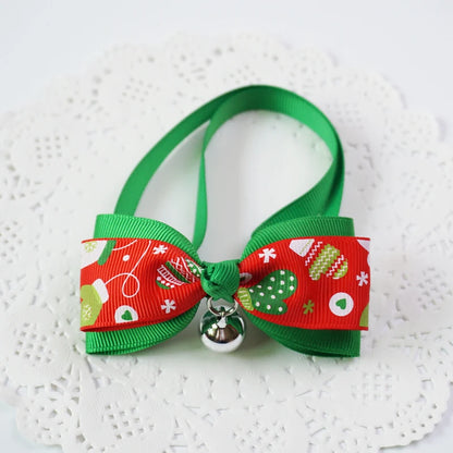 Festive Christmas Pet Bow Tie