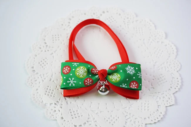 Festive Christmas Pet Bow Tie