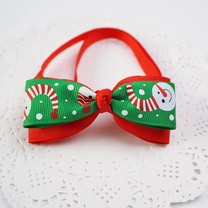 Festive Christmas Pet Bow Tie