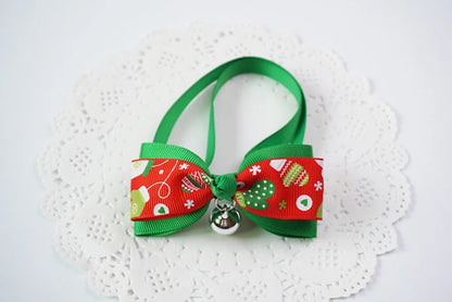 Festive Christmas Pet Bow Tie