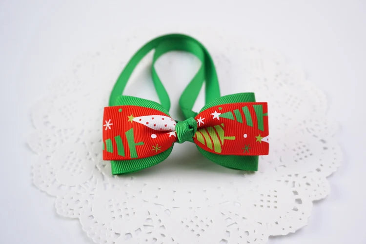 Festive Christmas Pet Bow Tie