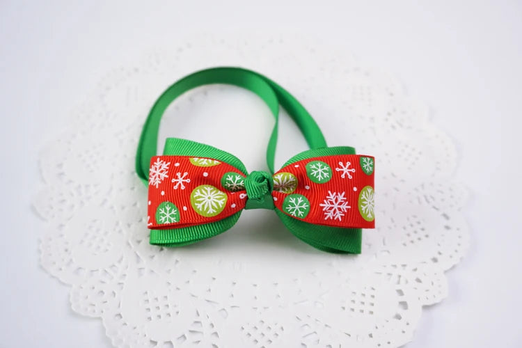 Festive Christmas Pet Bow Tie