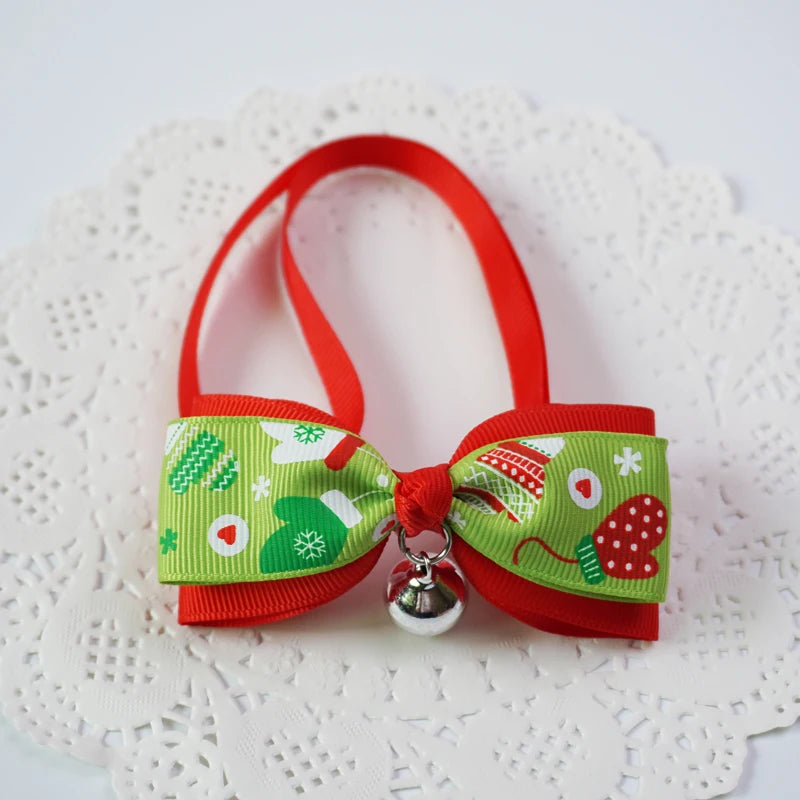 Festive Christmas Pet Bow Tie