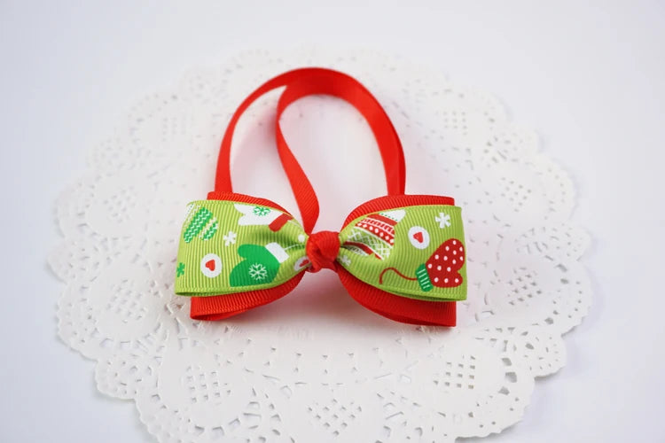 Festive Christmas Pet Bow Tie