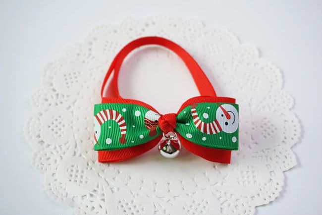 Festive Christmas Pet Bow Tie