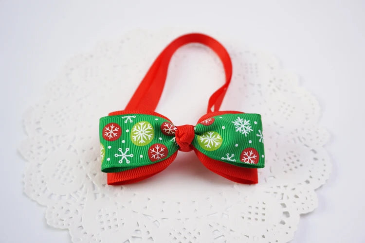 Festive Christmas Pet Bow Tie