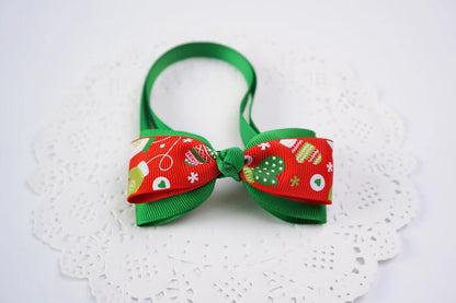 Festive Christmas Pet Bow Tie