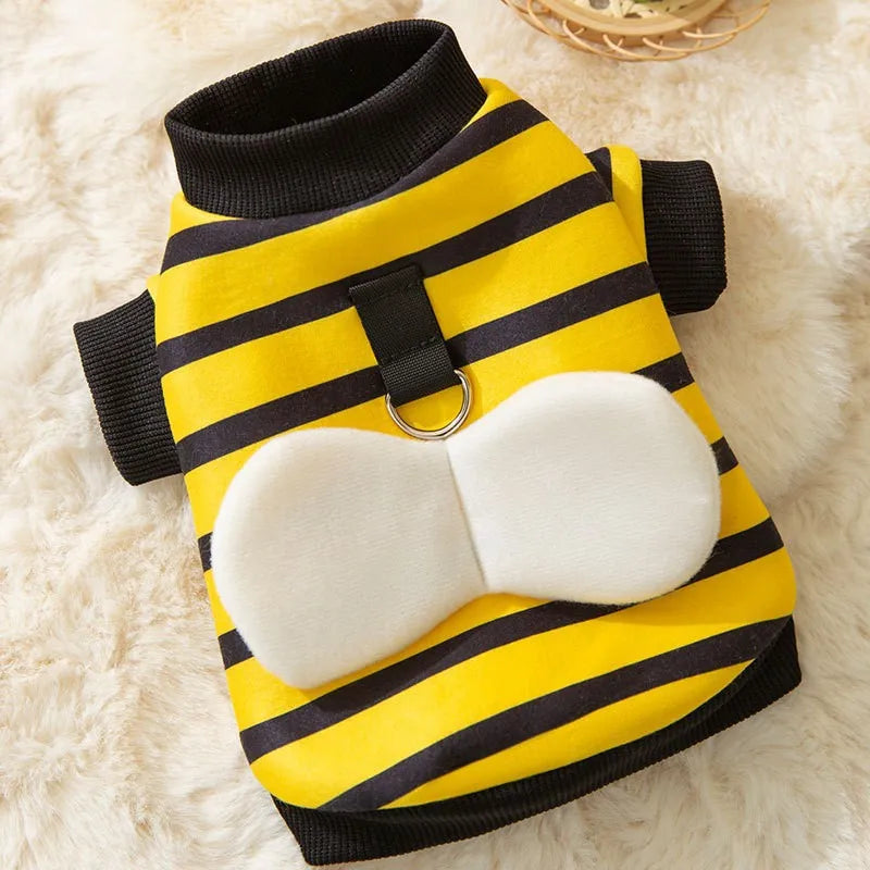 Pet Halloween Costume Honey Bee Role Play Hoodie