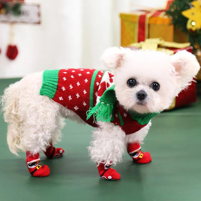 4PCS Winter Pet Dog Socks