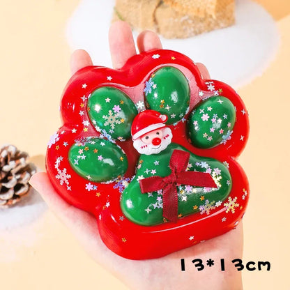 Christmas Cat Paw Squishy Fidget Toy