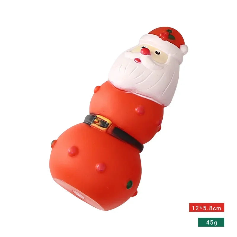 Christmas Tree Santa Bowling Dog Toy