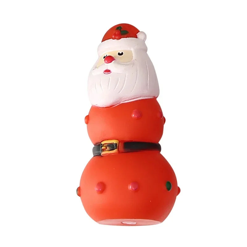 Christmas Tree Santa Bowling Dog Toy