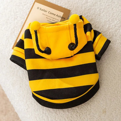 Pet Halloween Costume Honey Bee Role Play Hoodie