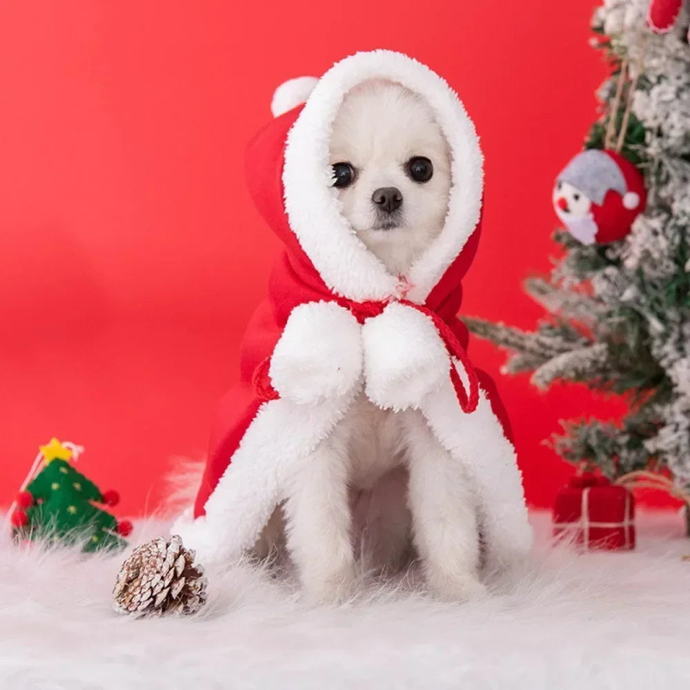 Pet Christmas Cloak Costume