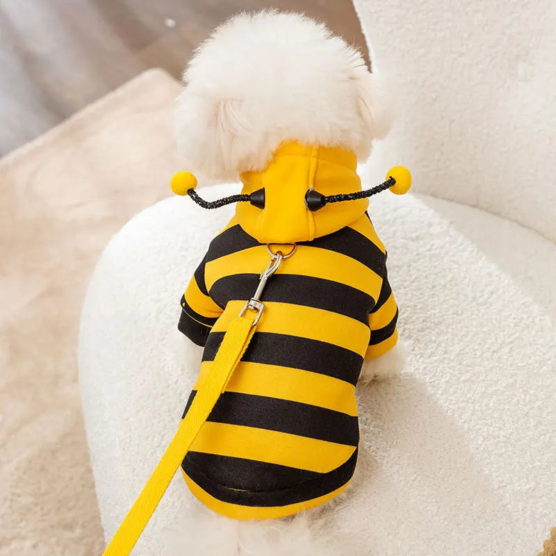 Pet Halloween Costume Honey Bee Role Play Hoodie