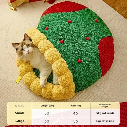 Christmas Tree Triangle Pet Nest