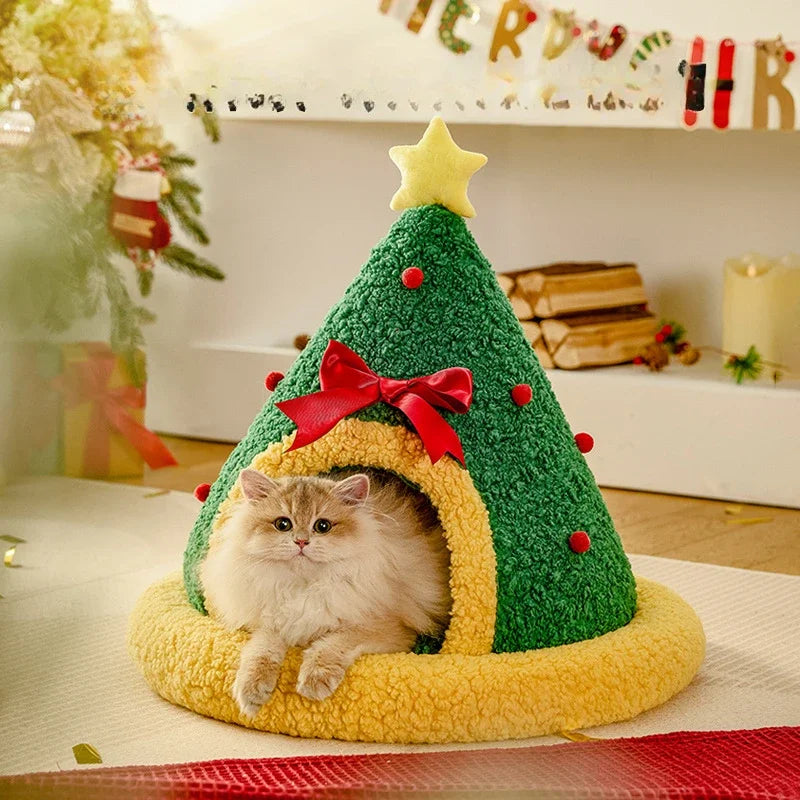 Christmas Tree Triangle Pet Nest