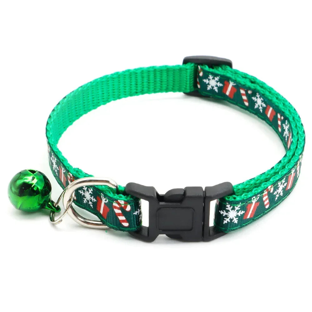 Adjustable Christmas Pet Collar with Bell