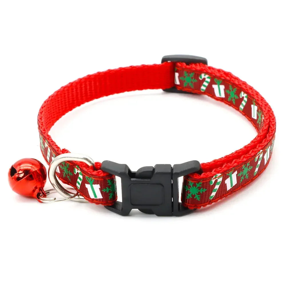 Adjustable Christmas Pet Collar with Bell