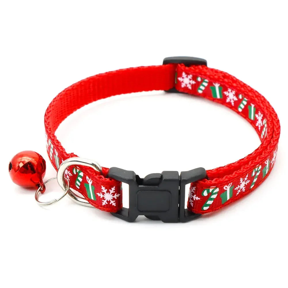 Adjustable Christmas Pet Collar with Bell