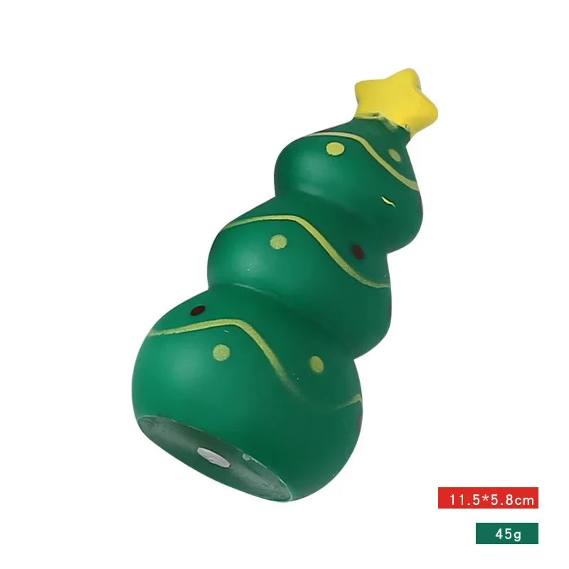 Christmas Tree Santa Bowling Dog Toy