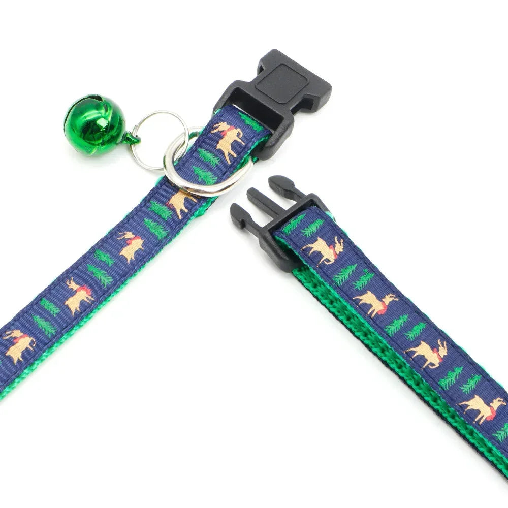 Adjustable Christmas Pet Collar with Bell