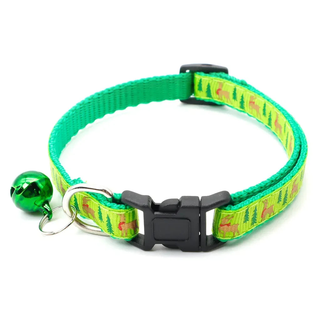 Adjustable Christmas Pet Collar with Bell