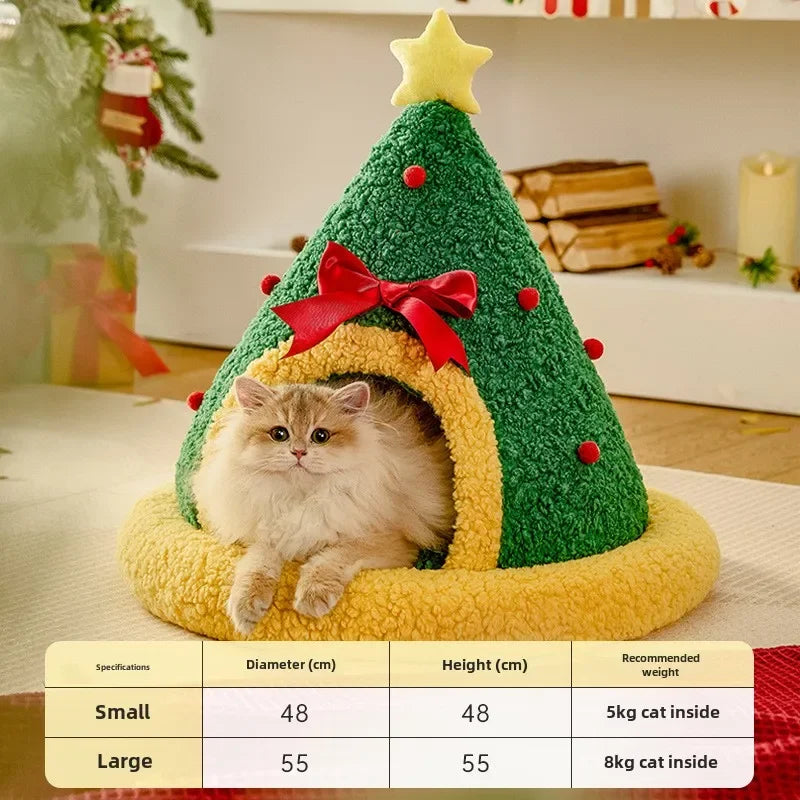 Christmas Tree Triangle Pet Nest