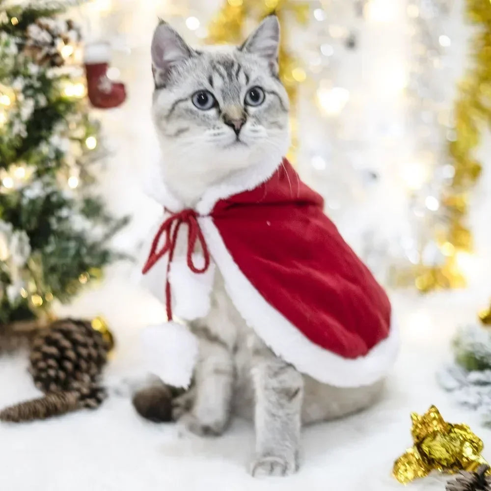 Pet Christmas Cloak Costume